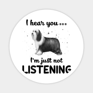 Bearded Collie I hear you Iam just not listening Magnet